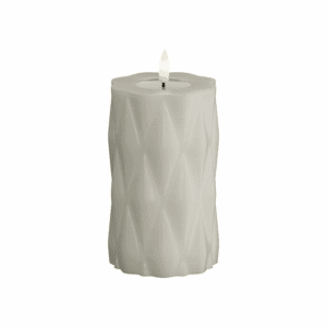 VELA LED DE CERA CON LLAMA REAL 7,5 X 12,5 CM SAND HARLEQUIN