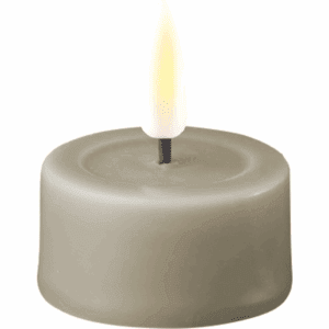 VELA LED DE CERA CON LLAMA REAL SET 2 UNIDADES 4 X 4,5 CM SALVIE GREEN LISA