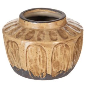 MACETERO/JARRON CERÁMICA OCRE MUY PEQUEÑO 12X9 CM