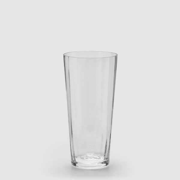 jarrón cristal cónico rayas 35 cm