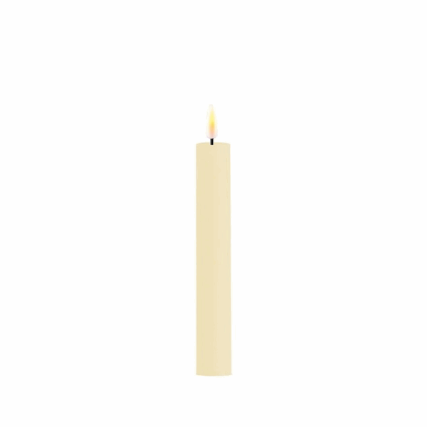 VELA LED DE CERA CON LLAMA REAL 2,2 X 15 CM CREAM LISA