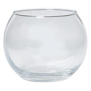 PECERA/JARRON CRISTAL REDONDO TRANSPARENTE 12 CM