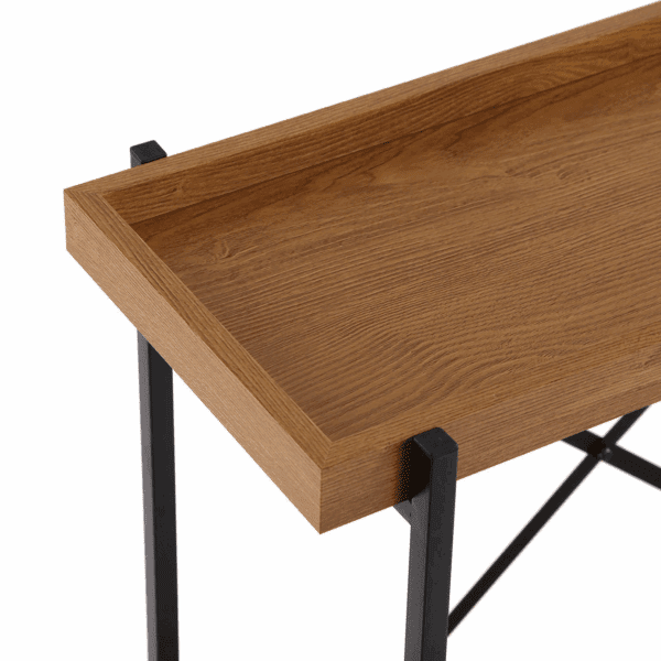 CONSOLA MADERA CON BALDAS Y HIERRO NEGRO 80X30 ALTO 76 CM - Imagen 4