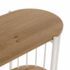 ESTANTERIA MADERA NATURAL HIERRO BLANCO 78X34 ALTO 134 CM - Imagen 4