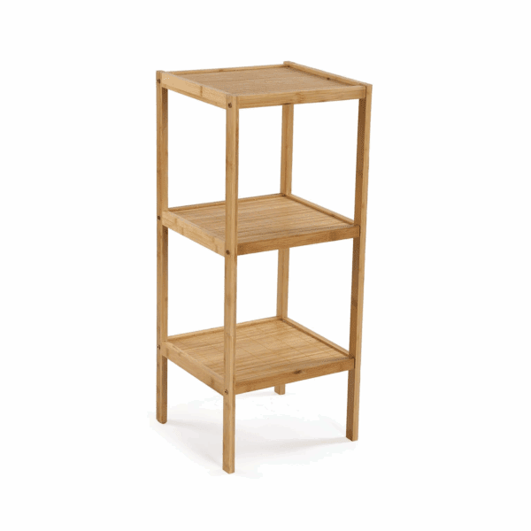 ESTANTERIA MADERA BAMBÚ NATURAL 3 BALDAS ALTO 78 CM