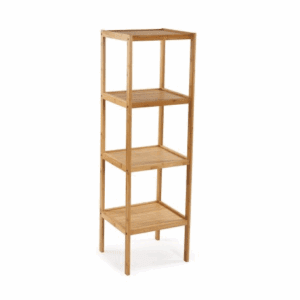 ESTANTERIA MADERA BAMBÚ NATURAL 4 BALDAS ALTO 110 CM