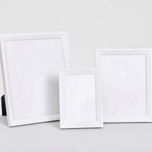 MARCO MADERA CON RAYAS BLANCO 10X15 CM