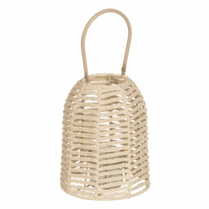 FAROL/PORTAVELA PAPEL-METAL NATURAL ALTO 25,50 CM GRANDE