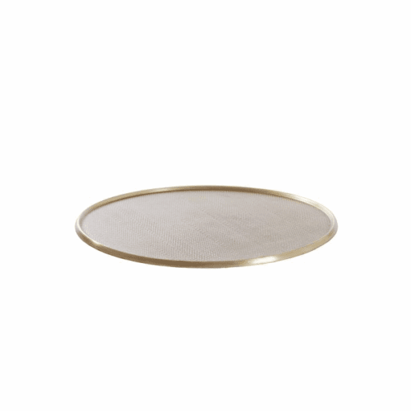 BANDEJA METAL LABRADO ORO 38 CM