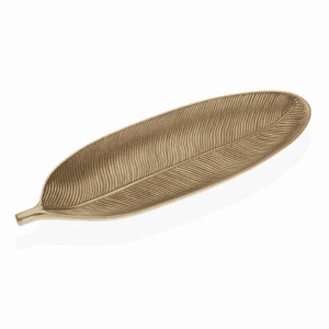 BANDEJA HOJA LARGA DORADA 40,5 CM