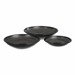 CENTRO MESA ALUMINIO REDONDA NEGRA 36 CM GRANDE