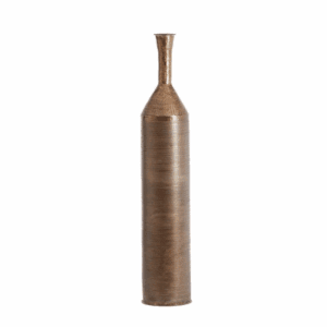 JARRÓN METAL ORO VIEJO DE SUELO 16X75 CM