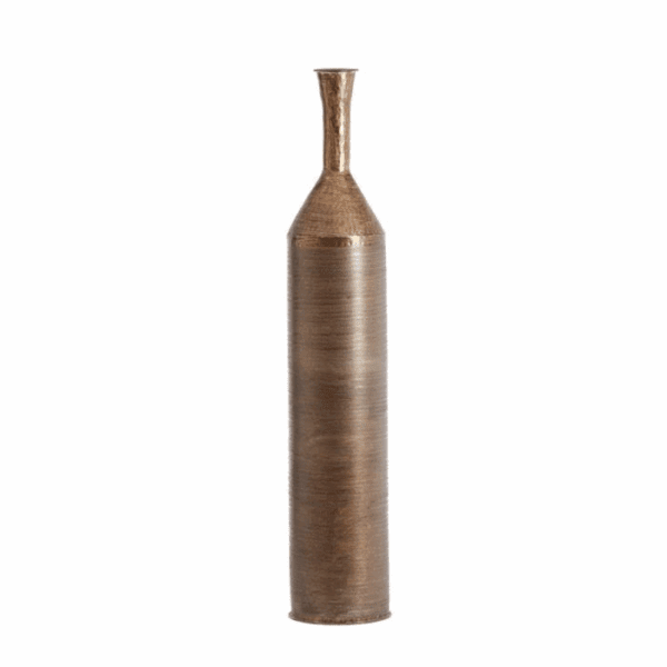 JARRÓN METAL ORO VIEJO DE SUELO 16X75 CM