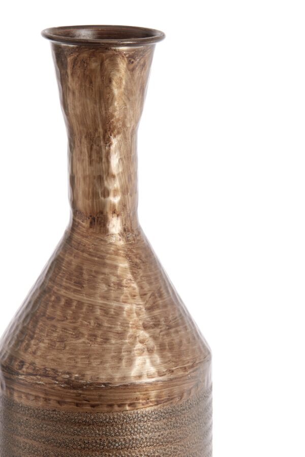 JARRÓN METAL ORO VIEJO DE SUELO 16X75 CM - Imagen 2