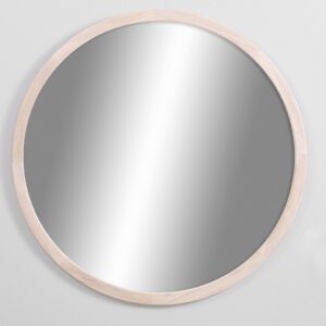 ESPEJO MADERA NATURAL REDONDO 80X80 CM