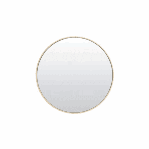 ESPEJO METAL REDONDO CREMA 70X70 CM