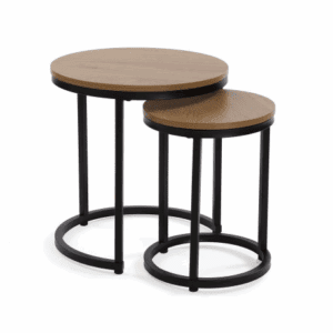 MESITAS AUXILIARES REDONDAS SET 2 UD ALTO 40/50 CM