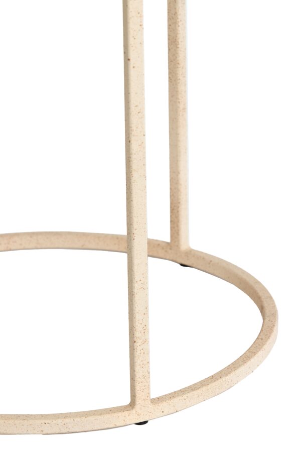MESA CENTRO NIDO REDONDAS METAL PINTADO SET 2 UD ALTO 40/46 CM - Imagen 5