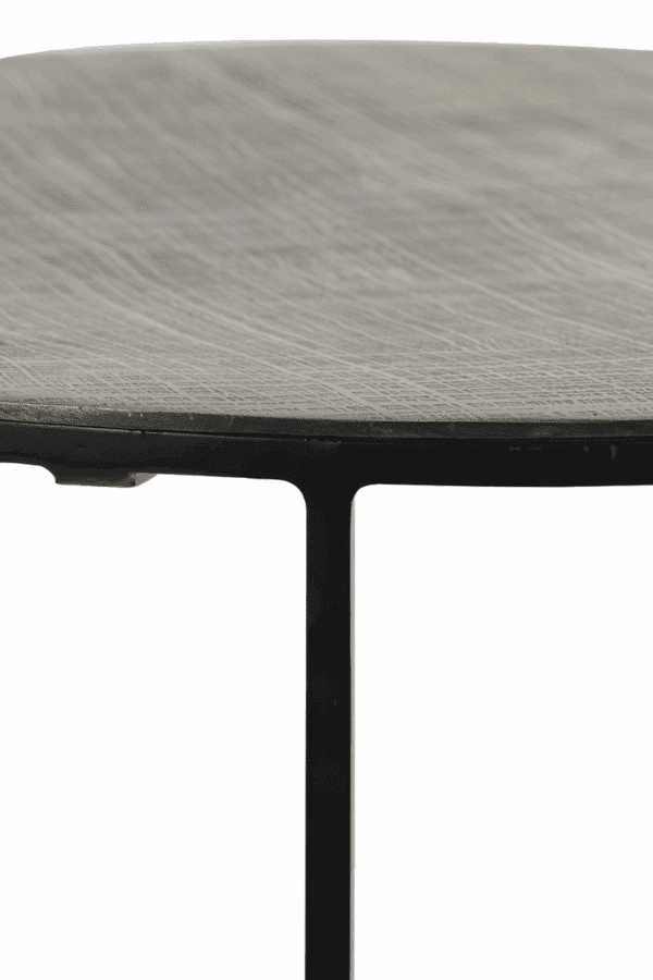 MESA CENTRO NIDO REDONDAS METAL CON TAPA METAL BRONCE Y NEGRA SET 2 UD ALTO 37/41 CM - Imagen 4