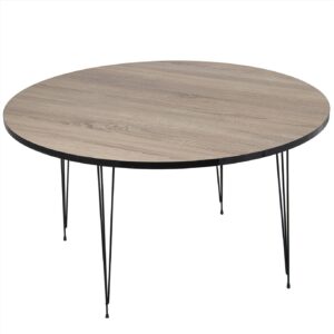 MESA CENTRO MADERA REDONDA 85X85 ALTO 50 CM