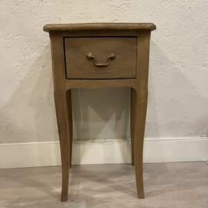 MESITA MADERA NATURAL 1 CAJON 38 x 35 ALTO 65 CM