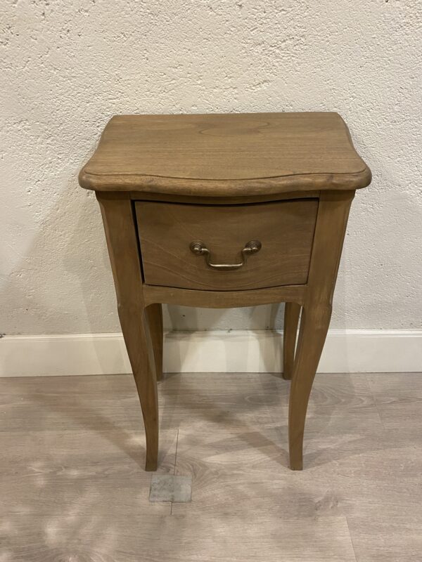 MESITA MADERA NATURAL 1 CAJON 38 x 35 ALTO 65 CM - Imagen 2