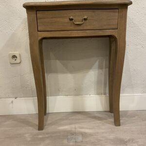 MESITA MADERA NATURAL 1 CAJON 55 x 25 ALTO 75 CM