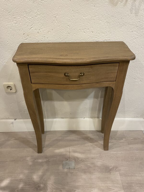 MESITA MADERA NATURAL 1 CAJON 55 x 25 ALTO 75 CM - Imagen 2